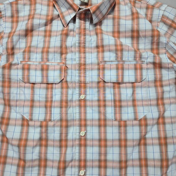 Helly Hansen Ekolab Plaid Short Sleeve Button Up Shirt Mens Medium - Picture 3 of 9